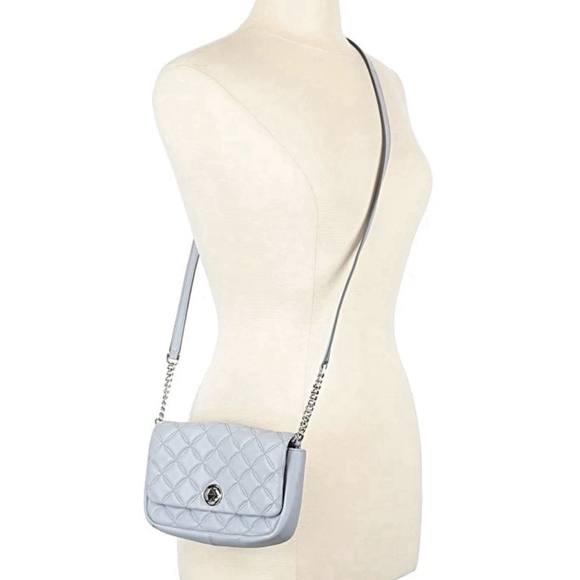 Kate Spade New York Natalia Quilted Shoulder Crossbody Bag Brushed Steel Blue - Picture 5 of 6